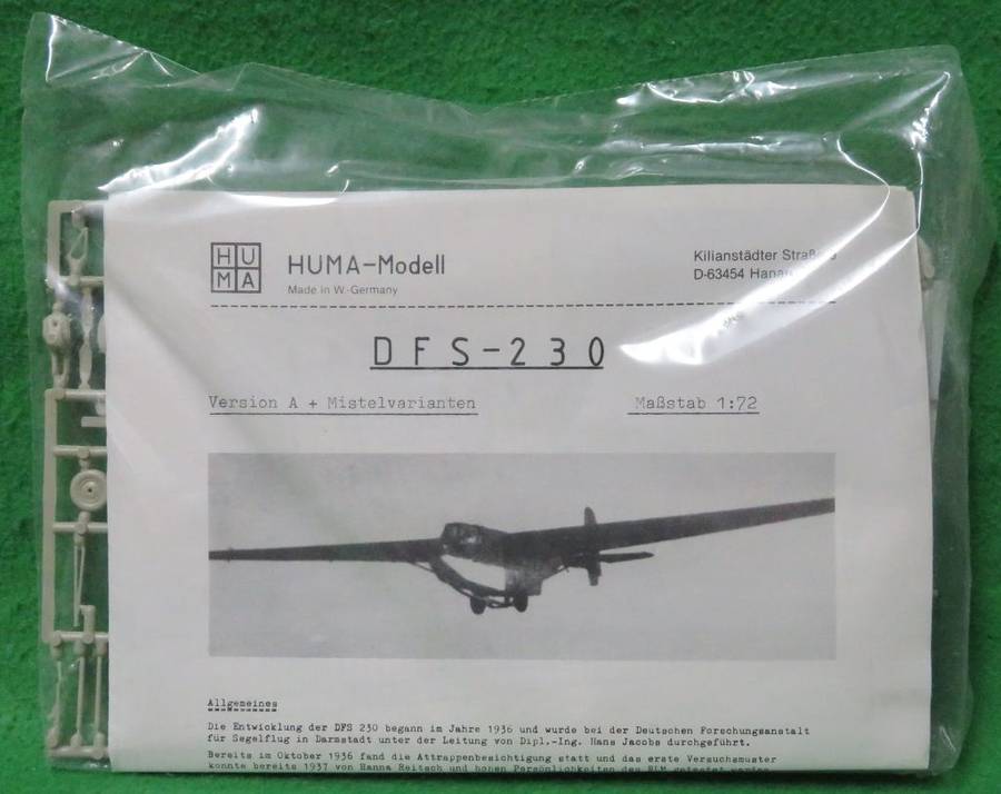 **Huma Model**Model kit**DFS 230 A**Vintage**1/72**