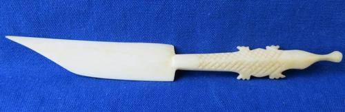 ***VINTAGE***IVORY LETTER OPENER***CROCODILE***EXCELLENT CONDITION***