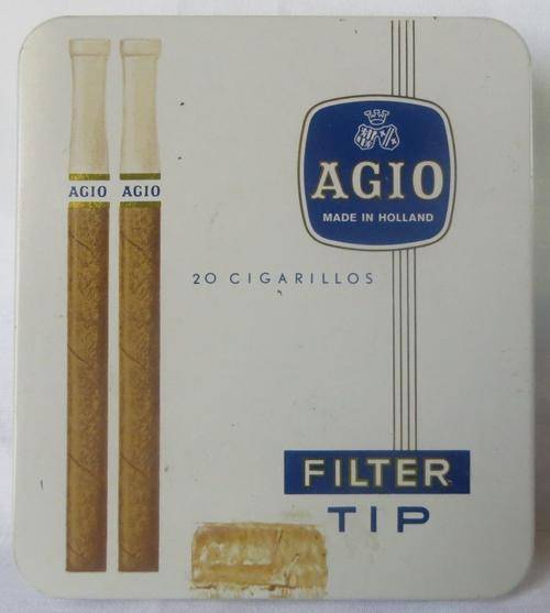 **RARE VINTAGE FIND**HOLLAND**AGIO**CIGARETTE TIN HOLDER**