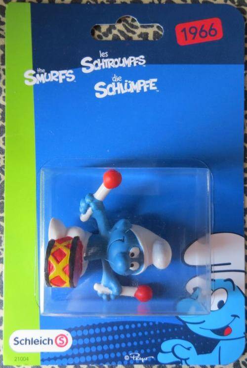 **DRUMMER SMURF**ORIGINAL SMURF**SCHLEICH GMBH - MADE IN GERMANY**BRAND NEW IN PACK**