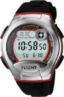 Casio BLACK Sports Mens Watch Alarm Gents NEW W-752-4BV