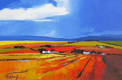 Original landscape by Elise Wessels - Palette knife (LARGE painting 1200 x 800)!!