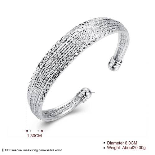 New 925 Sterling silver filled Multi Linked detailed cuff bangle