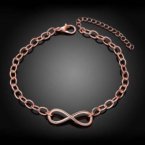 18K RGP ladies Infinity style bracelet with crystal detail