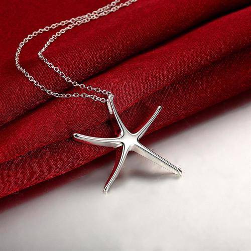 Ladies Star Fish design pendant, 925 Sterling Silver Filled. FREE chain included