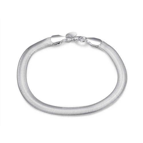New, 925 sterling silver filled Snake style plain bracelet