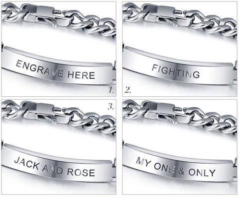 Men's Personalized Bracelets for Dad | Free Engraving | 2 designs to choose