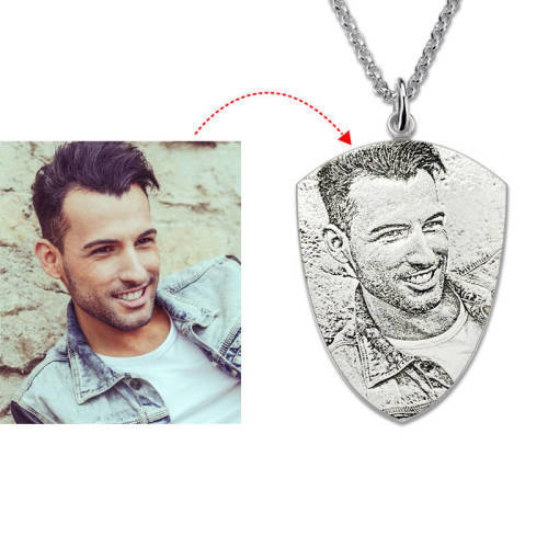 Personalized Sterling Necklace | Picture Engraving | 5 Styles to choose