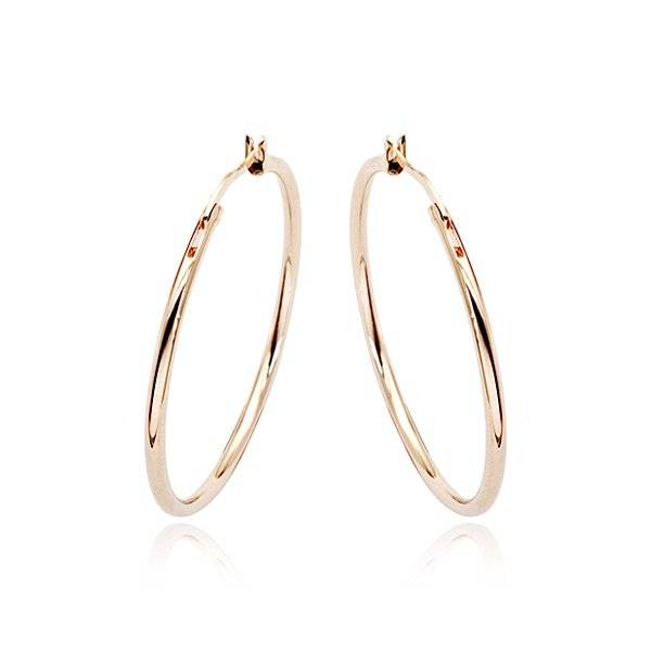 New 18K RGP yellow gold, hoop Earrings