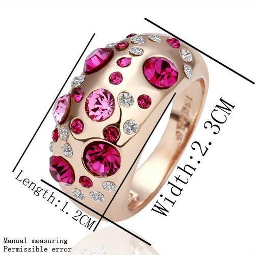 New 18k RGP rose gold with pink and white genuine austrian crystals, A Must Have
