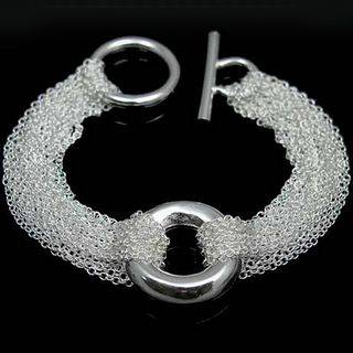 New 925 Sterling silver stamped multiple chain solid bracelet, A beautiful piece