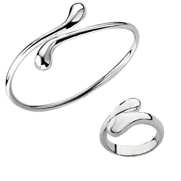 New 925 sterling silver Set, Bid on the bangle and receive the ring FREE