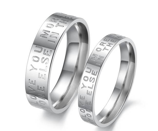 *R350* Local stock, New I love you more than anyone else couples rings