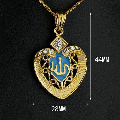 *R350* Local stock, New 18K RGP allah series pendant with Austrian crystals