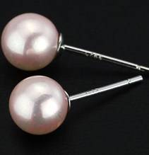 Crazy 2for1 sale, Genuine stamped 925 sterling silver pearl studs. Bid on the 10mm, get 4mm FREE