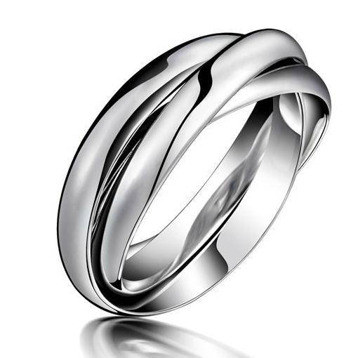 *Reduced shipping* New ladies Genuine stainless steel interlinked Russian band ring