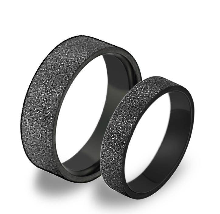 *Reduced shipping* New 6mm unisex Black sandblasted Genuine Stainless Steel Ring
