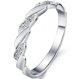 *Reduced shipping* New ladies Genuine stainless steel Engagement ring, AAA crystal