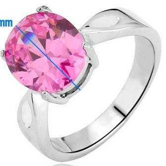 *Local Stock* New ladies Solid stainless steel 3ct Pink sapphire ring, 11mm, A real beauty