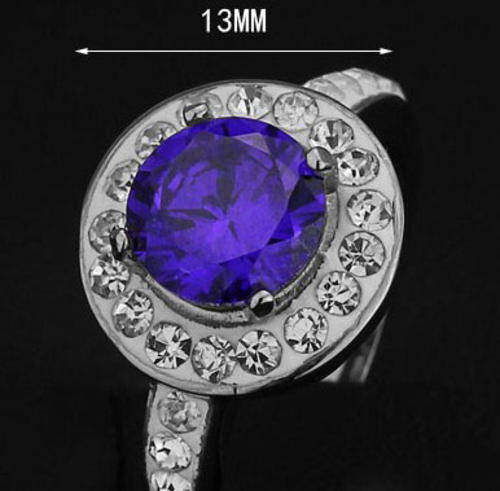 *Local Stock* New ladies Genuine stainless steel 1.5ct ladies ring with crystal accent stones