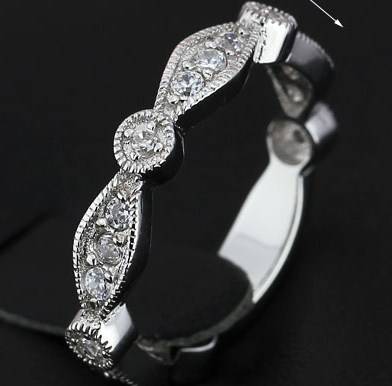 *Local Stock* Gorgeous ladies 18K RGP engagement band covered in crystals, High Quality