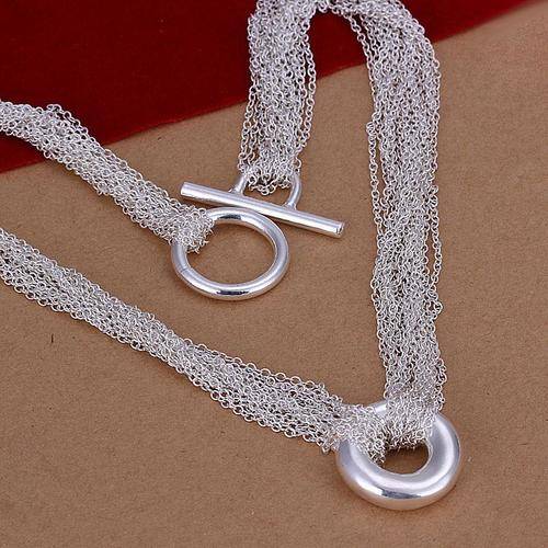 *Local Stock* New 925 sterling silver filled stunning large multi chain ladies chunky necklace