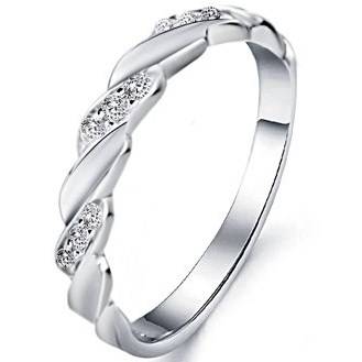 Local Stock, New 18K RGP 2mm ladies Engagement style ring with AAA genuine Swiss Crystals