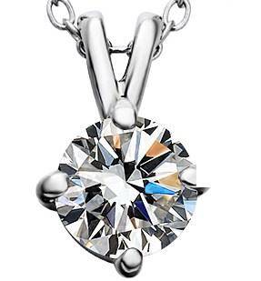 *Local Stock* New 18K RGP white gold ladies 1ct Elegant crystal pendant with FREE chain