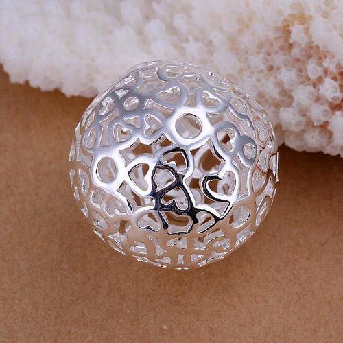New 925 Sterling silver filled stamped Large ball filigree design pendant with Free chain