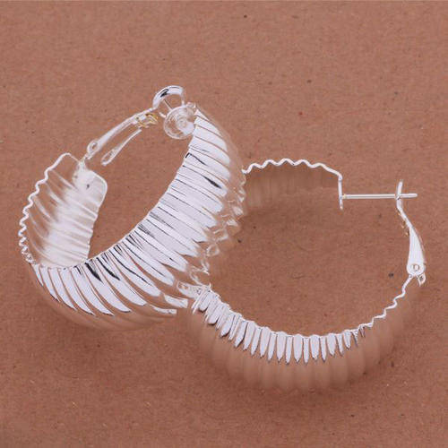 *Local Stock*, New 925 sterling silver filled chunky ladies 30mm hoop earrings