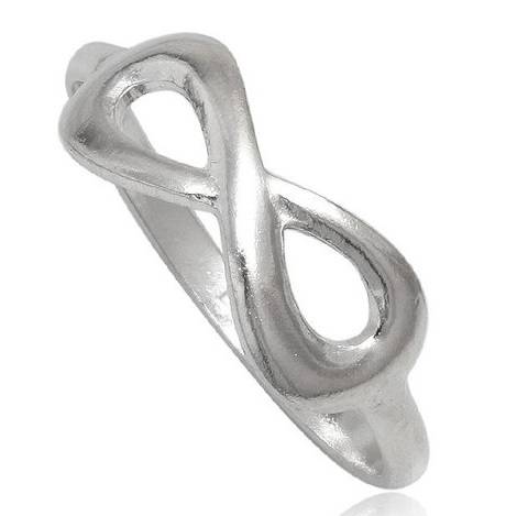 New Genuine Solid 925 Sterling Silver Infinity ring
