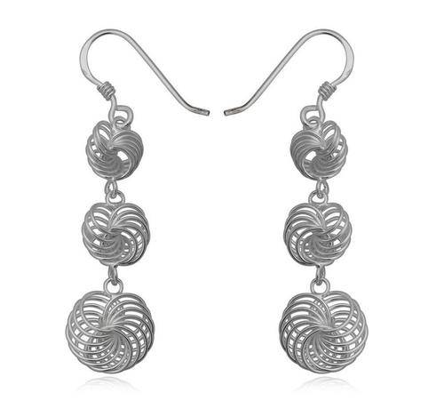 New Genuine Solid 925 Sterling Silver Dangly Earrings