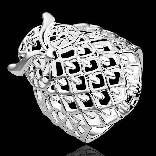 New 925 Sterling silver filled stamped Chunky Owl desing ring, Gorgeous, dont miss out