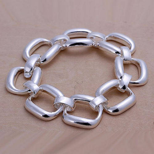 New 925 Sterling silver filled ladies Chunky link style bracelet