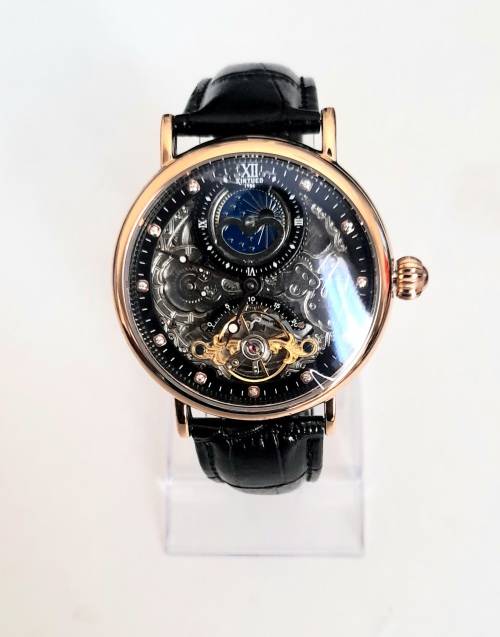 SA Fashion Master Pieces: Genuine leather Handwinding Automatic Mechanical Movement Watch