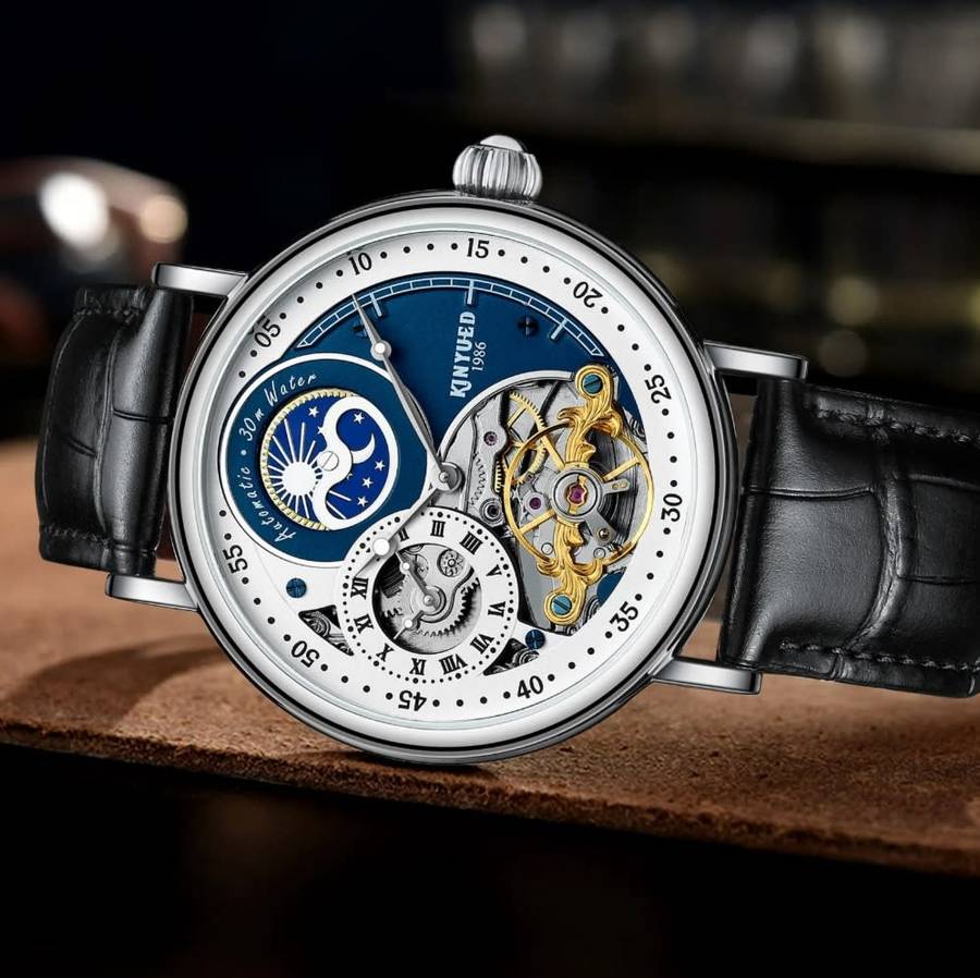 SA Fashion Master Pieces: Genuine Leather Handwinding Automatic Mechanical Movement Watch