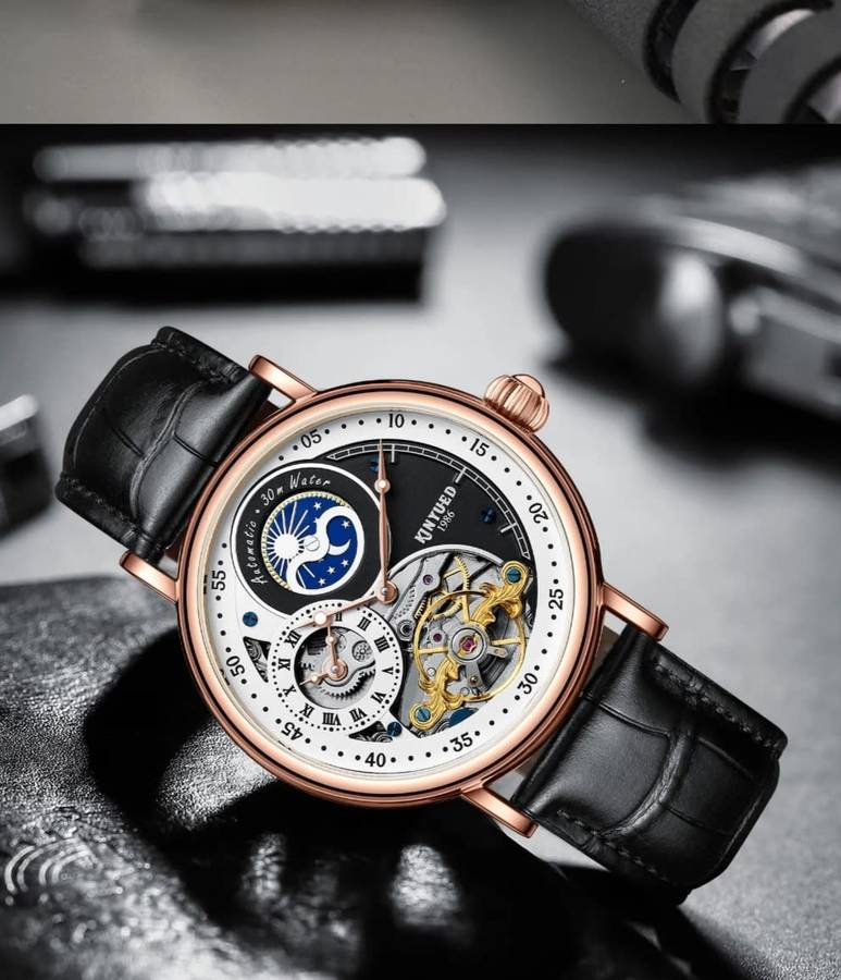 SA Fashion Master Pieces: Genuine Leather Handwinding Automatic Mechanical Movement Watch