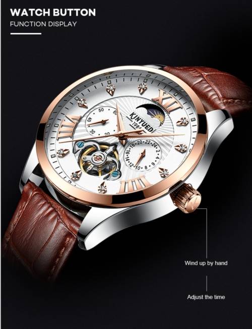 SA Fashion Master Pieces: Genuine leather Handwinding Automatic Mechanical Movement Watch