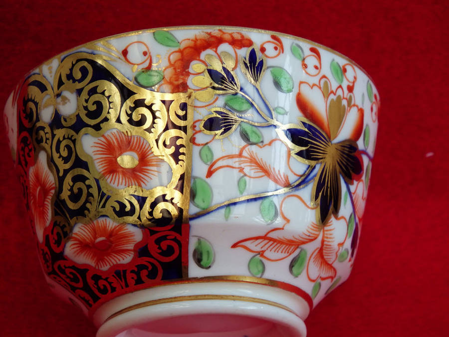 Georgian Porcelain Tea Cup and Saucer Davenport-type Imari design Circa 1810-1820 Ref.C-70