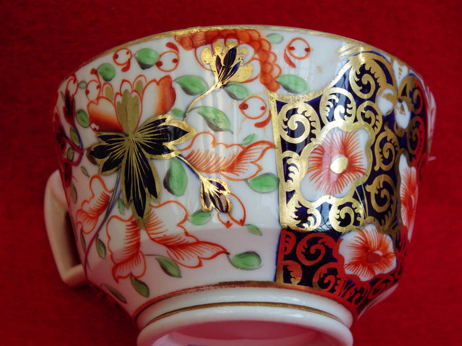 Georgian Porcelain Tea Cup and Saucer Davenport-type Imari design Circa 1810-1820 Ref.C-70