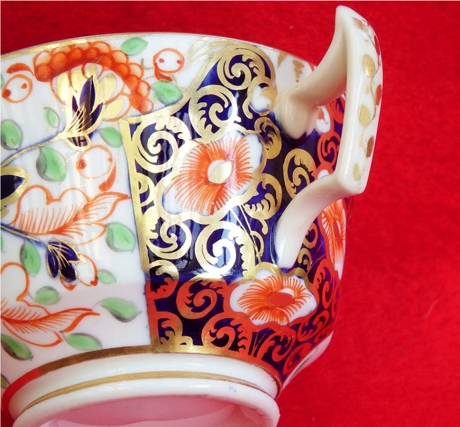 Georgian Porcelain Tea Cup and Saucer Davenport-type Imari design Circa 1810-1820 Ref.C-70