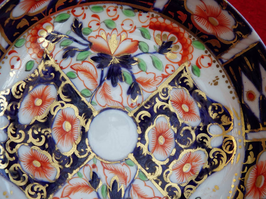 Georgian Porcelain Tea Cup and Saucer Davenport-type Imari design Circa 1810-1820 Ref.C-70