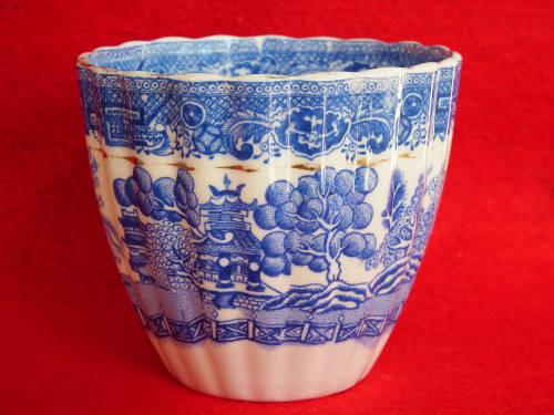 Victorian Cup and Saucer Willow pattern circa 1888. Ref. C/91