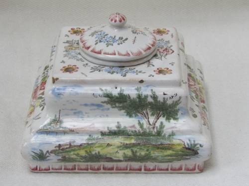 Antique Ceramic Inkstand signed and dated 1894. Ref. OR-37