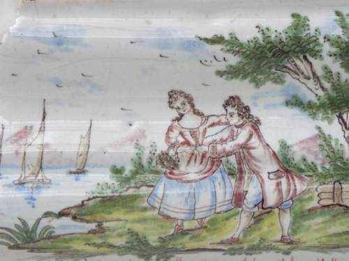 Antique Ceramic Inkstand signed and dated 1894. Ref. OR-37