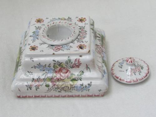 Antique Ceramic Inkstand signed and dated 1894. Ref. OR-37