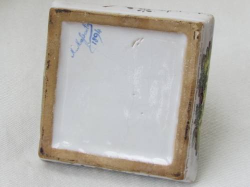 Antique Ceramic Inkstand signed and dated 1894. Ref. OR-37