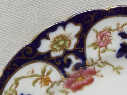 Antique gilded porcelain transfer ware and hand embellished Cake Plate Ref. P-81