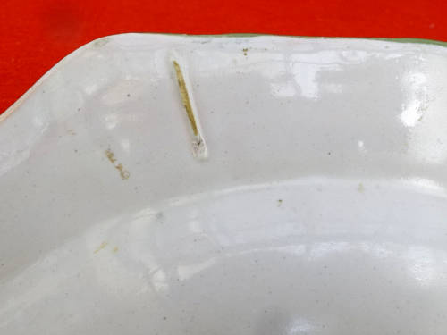 A pair of French provincial faience Botanical plates. 19thCentury. Ref. P/97A+97B