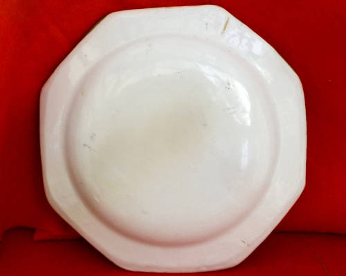 A pair of French provincial faience Botanical plates. 19thCentury. Ref. P/97A+97B